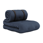 Fauteuil convertible en lit de jour en coton navy 95x70x60cm buckle - up - karup design