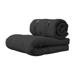 Fauteuil convertible en lit de jour gris anthracite buckle - up - karup design