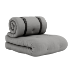 Fauteuil convertible en lit de jour gris buckle - up - karup design