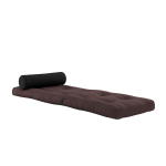 Fauteuil convertible marron avec coussin gris fonc� 70x120x40cm wrap - karup design