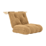 Fauteuil convertible en polyester argile brune 75x200cm hooked - karup design