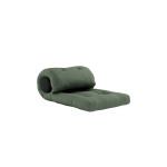 Fauteuil convertible vert olive avec coussin gris fonc� 70x120x40cm wrap - karup design