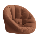 Fauteuil en coton argile brune 85x95x70cm nido - karup design