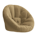 Fauteuil en coton beige bl� 85x95x70cm nido - karup design