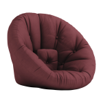 Fauteuil en coton bordeaux 85x95x70cm nido - karup design