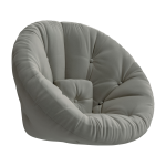 Fauteuil en coton gris 85x95x70cm nido - karup design