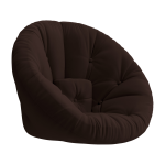Fauteuil en coton marron 85x95x70cm nido - karup design
