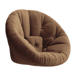 Fauteuil en coton mocca 85x95x70cm nido - karup design