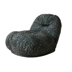 Fauteuil en coton motif panth�re vert 92x85x70 cm meloa - hkliving