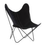 Fauteuil en coton noir avec structure en acier noir coton aa - airborne