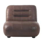Fauteuil en cuir chocolat wyatt - dutchbone