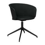 Fauteuil en cuir noir et pi�tement noir kendo - hem