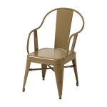 Fauteuil pour enfant en acier brun vert mouette - tolix
