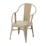 Fauteuil pour enfant en acier gris beige mouette - tolix