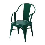 Fauteuil pour enfant en acier vert mousse mouette - tolix
