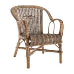Fauteuil enfant en rotin patin� vieilli swan - kok