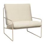 Fauteuil d'ext�rieur en acier et tissu beige 85x79cm desert 1 - ferm living