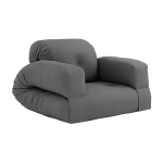 Fauteuil d'ext�rieur en acrylique gris fonc� 122x90x70cm hippo - karup design