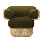 Fauteuil d'ext�rieur en rotin et tissus mumble basket - gubi