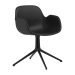 Fauteuil form pivotant 4l full uph. black alu - normann copenhagen