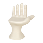 Fauteuil en forme de main en fibre de verre blanc cass� 60x50x89cm hand - versmissen