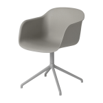 Fauteuil gris pi�tement pivot fiber - muuto