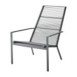 Fauteuil � haut dossier gris edge - cane - line