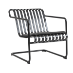 Fauteuil de jardin avec accoudoirs en acier gris anthracite palissade - hay