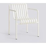 Fauteuil de jardin avec accoudoir en m�tal cr�me palissade - hay