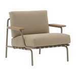 Fauteuil de jardin en acier et tissu taupe 73x86, 5cm - muuto