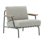 Fauteuil de jardin en acier et tissu vert - gris 73x86, 5cm - muuto