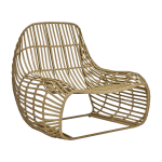 Fauteuil de jardin imitation osier et fer 103x84x85cm hdrelax - house doctor