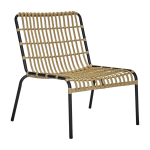 Fauteuil de jardin imitation osier et fer hdloka - house doctor