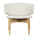 Fauteuil lounge en ch�ne massif naturel et tissu boucl� �cru herman - ferm living