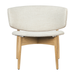 Fauteuil lounge en ch�ne massif naturel et tissu boucl� �cru herman - ferm living