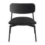 Fauteuil lounge en h�tre noir cuir 71 cm fromme - petite friture
