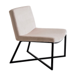 Fauteuil en m�tal noir et tissus blanc brillant zero - custom form