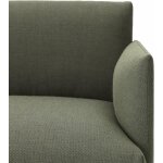Fauteuil en mousse et pieds d'aluminium poli brun outline - muuto