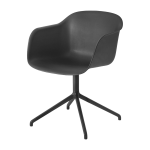 Fauteuil noir pi�tement pivot fiber - muuto