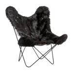Fauteuil noir avec structure en acier noir islandais aa - airborne