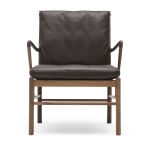 Fauteuil en noyer huil� et assise en cuir thor 306 85cm ow149 - carl hansen & s�n