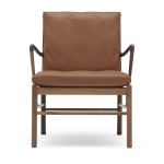 Fauteuil en noyer huil� et assise en cuir thor 307 85cm ow149 - carl hansen & s�n