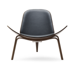 Fauteuil en noyer laqu� et assise loke 7150 74cm ch07 - carl hansen & s�n