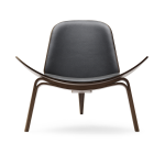 Fauteuil en noyer laqu� et assise thor 301 74cm ch07 - carl hansen & s�n