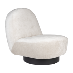 Fauteuil pivotant en polyester beige 85cm eden - zuiver