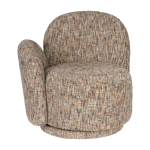 Fauteuil en polyester multicolore 74x76cm rose - dutchbone