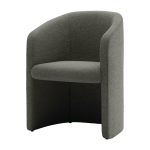 Fauteuil rembourr� en barnum taupe fonc� covent club - new works
