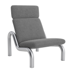 Fauteuil en tissus gris hallingdal 126 et pieds acier tube - normann copenhagen