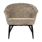 Fauteuil en velours beige georgia - dutchbone