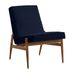Fauteuil en velours indigo et fr�ne fonc� 70 x 60 cm fox - 366 concept